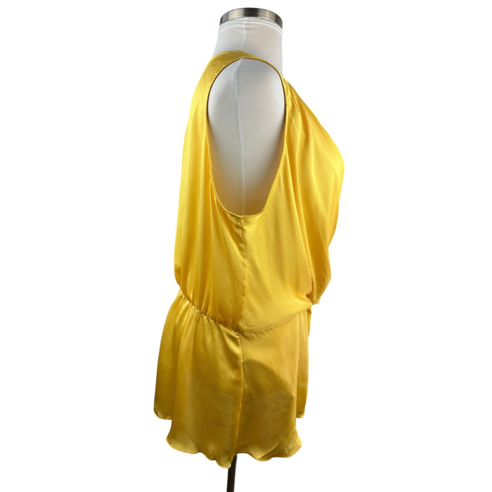 NWT Melissa McCarthy Seven7 Drape Faux Wrap Sleeveless Satin Blouse Plus Size 2X - Picture 12 of 15